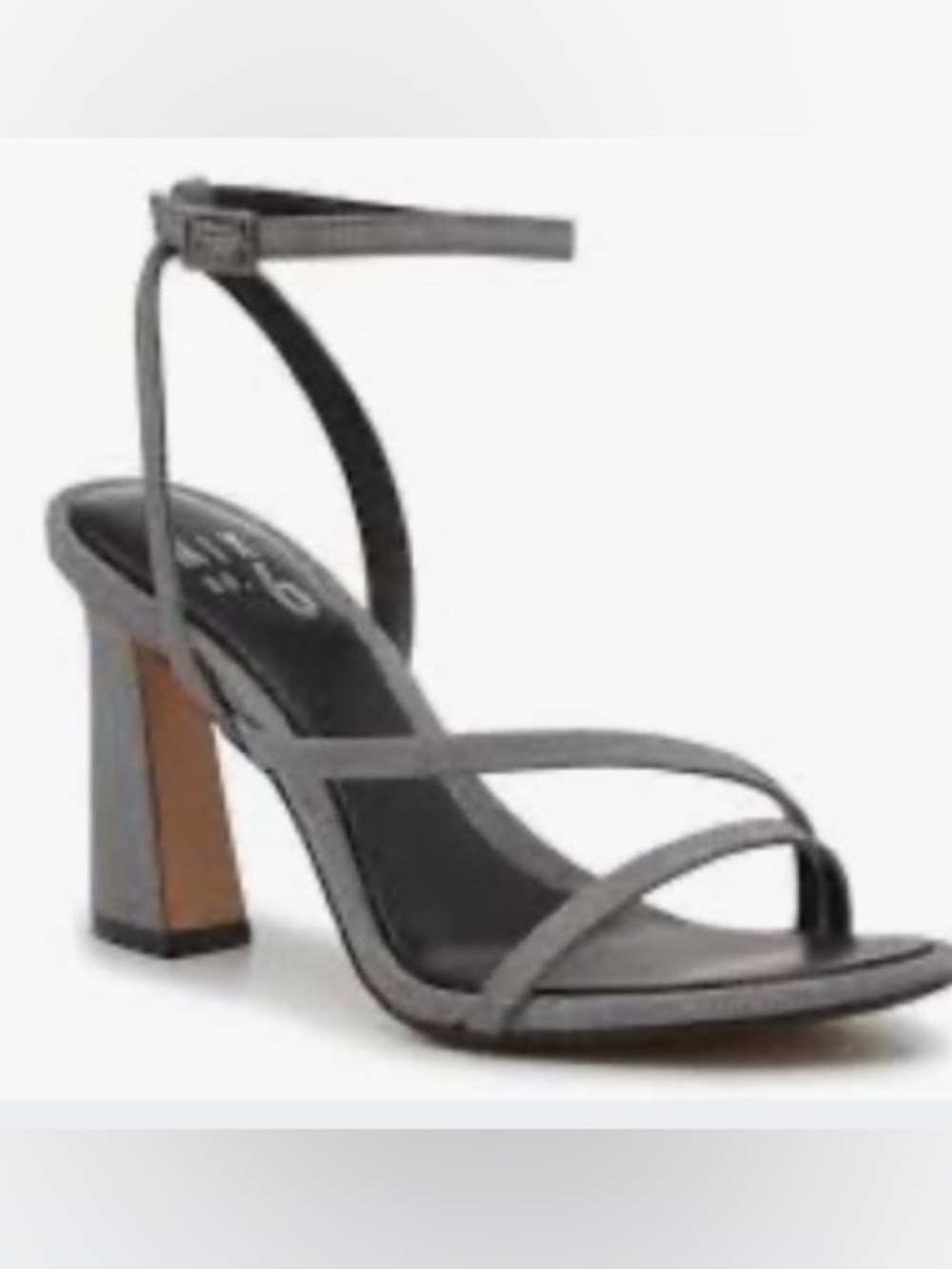💕 Women's Mix No. 6 Women's Gunmetal Glitter Strappy Heels size 7 💕